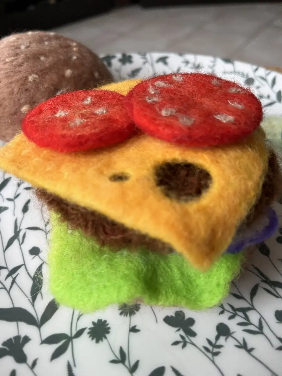 burger en feutre