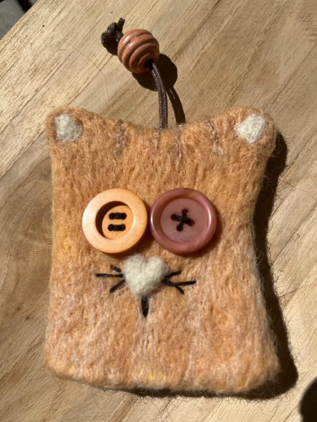 Porte-clés pochette chat